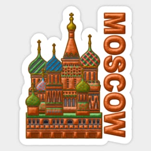 St. Basil's Cathedral, Kremlin, Moscow, Russia, Sticker